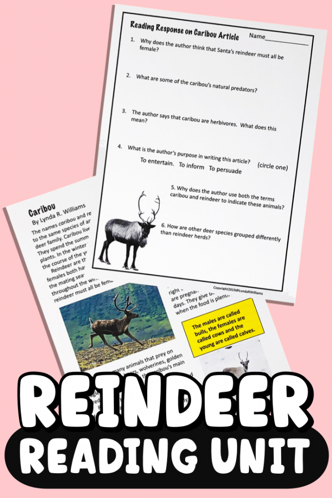 Reindeer Reading Unit