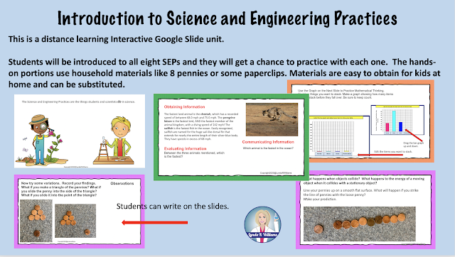 Distance Learning Unit for Science and Engineering Practices NGSS