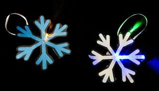 Making a light up snowflake ornament