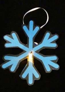 Making a light up snowflake ornament