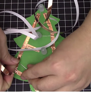 Electrical circuits with copper tape Christmas Tree