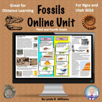online fossil unit for third and fourth grade and fossil evidence
