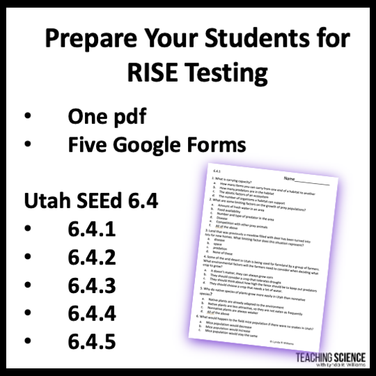 Utah SEEd 6.4 Strand Assessments - Test Prep RISE - Image 3