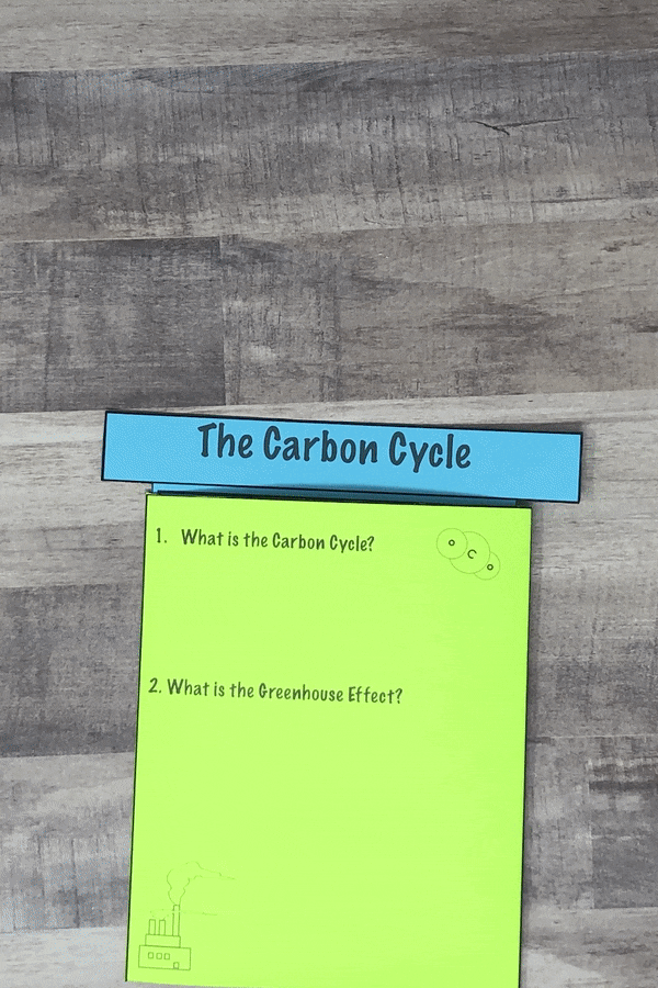 the carbon cycle foldable