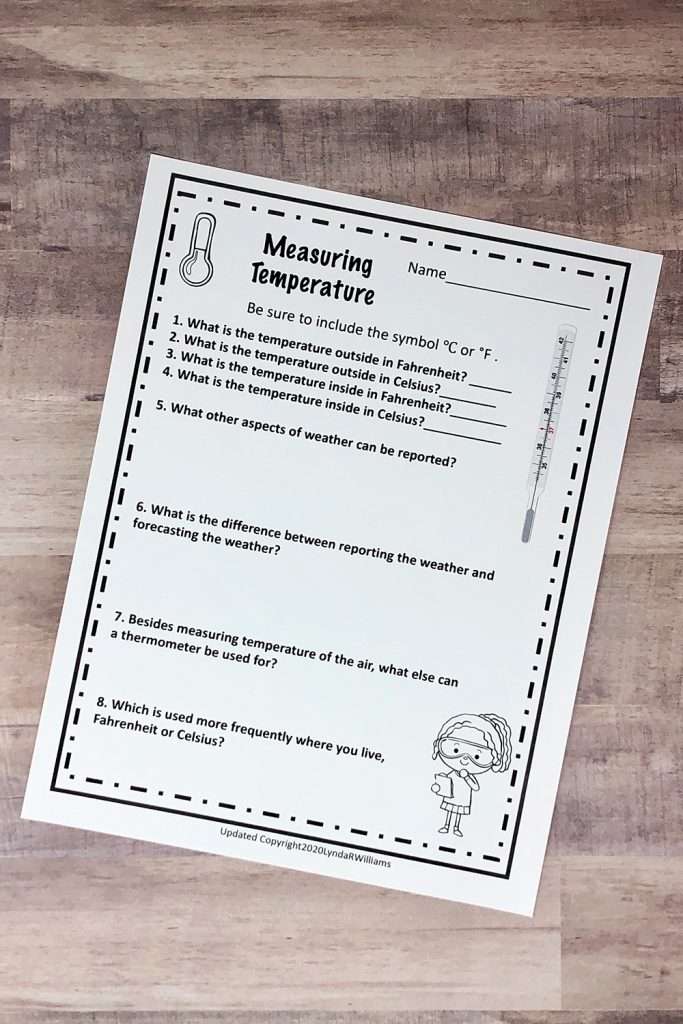 measuring temperature third grade