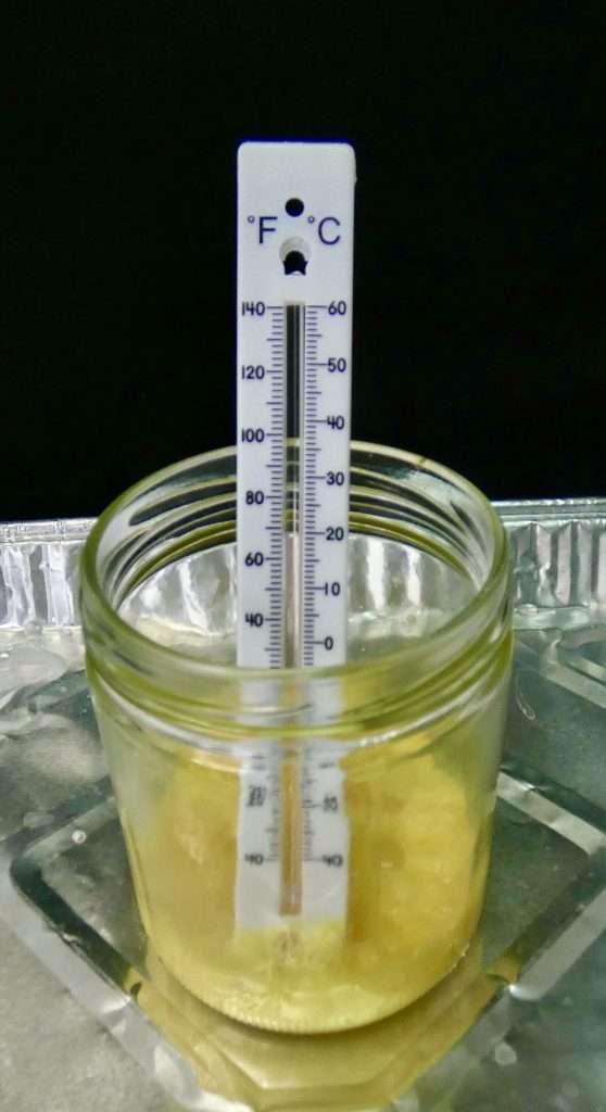 Chemical reaction with a color change