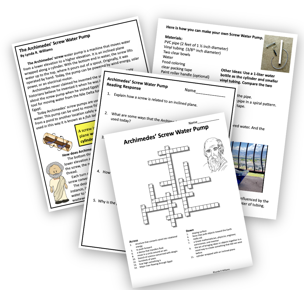 Archimedes' Screw Water Pump