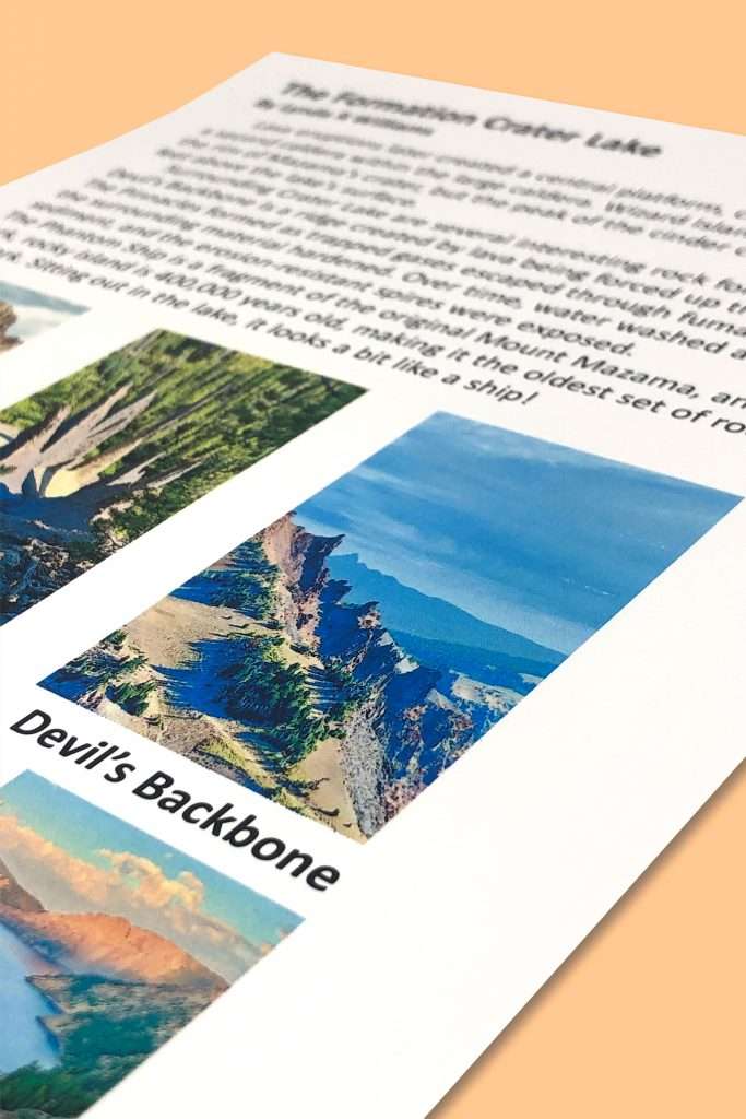 the formation of crater lake