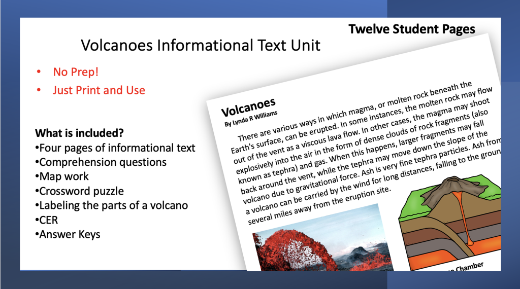 volcanoes informational text