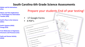 South Carolina Sixth Grade Assessments