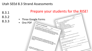 Utah SEEd 8.3 assessments