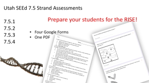Utah SEEd 7.5 assessments