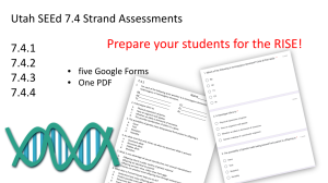 Utah SEEd 7.4 assessments