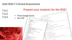 Utah SEEd 7.3 assessments