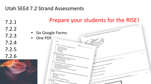 Utah SEEd 7.2 assessment