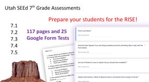 Utah SEEd 7th Grade Assessment