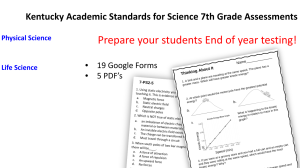 Kentucky Seventh Grade Assessments