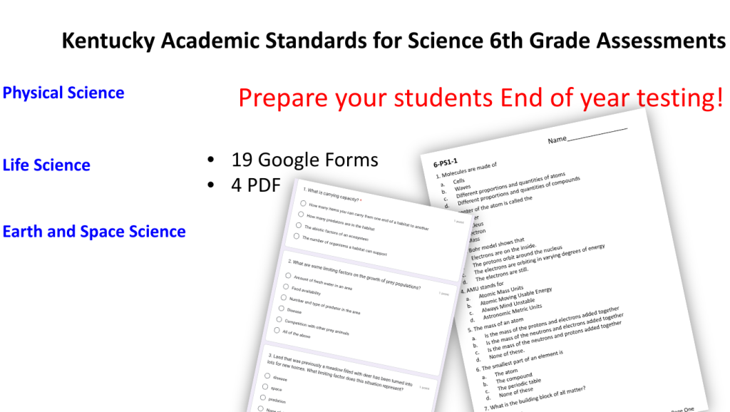 Kentucky Academic Science Standards Assessments