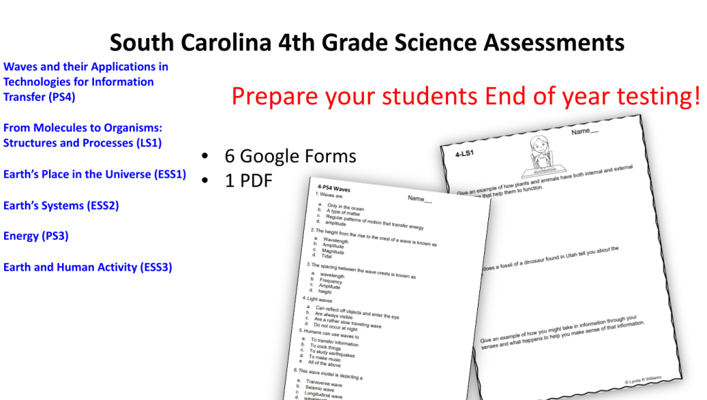 SCCCR Science Standards Fourth Grade Assessments