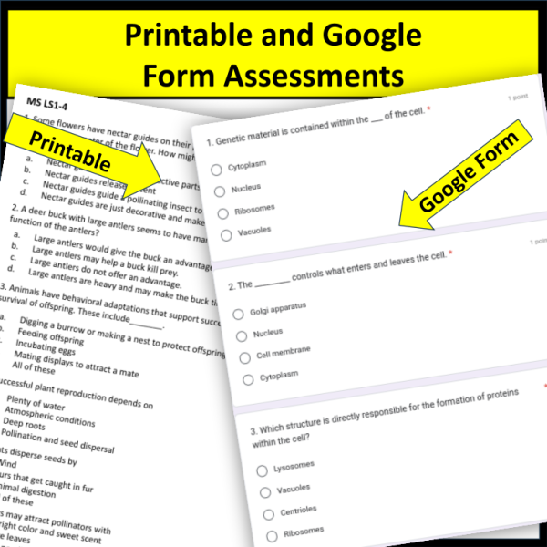NGSS Life Science assessments
