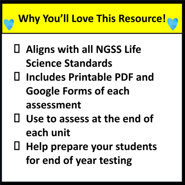 NGSS Life Science assessments