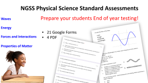 NGSS Physical Science assessments