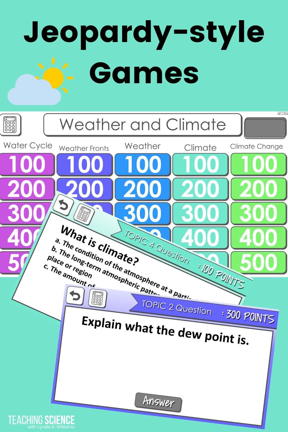 Science review and test prep games