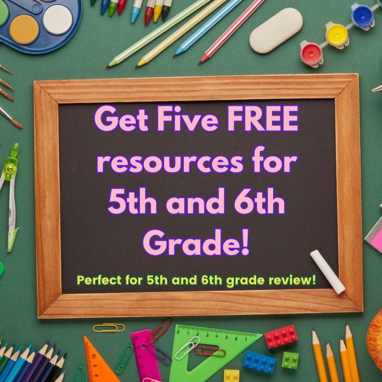 5 free resources for 5th and 6th grade