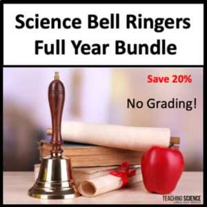 Science Bell Ringers and Warm Ups for Middle School Full Year Science Review