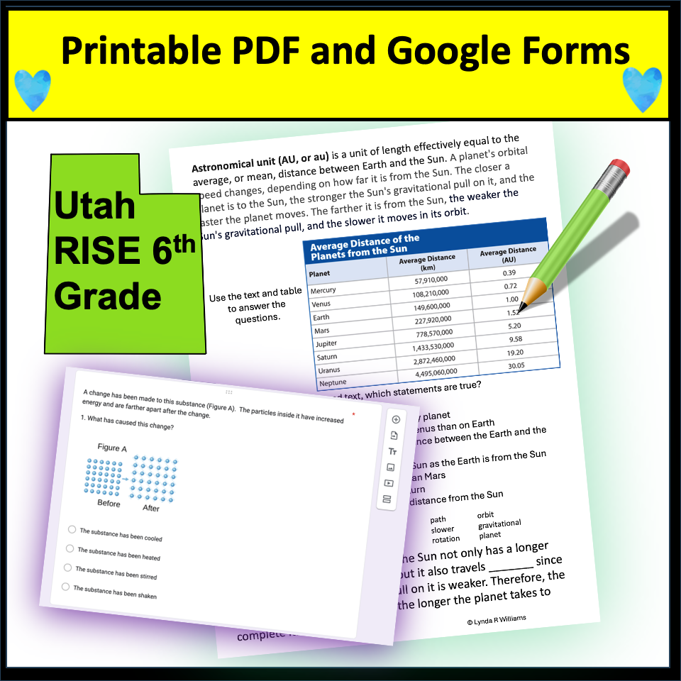 Utah Rise 6th Grade Practice Test Level Two for Utah SEEd - Image 3