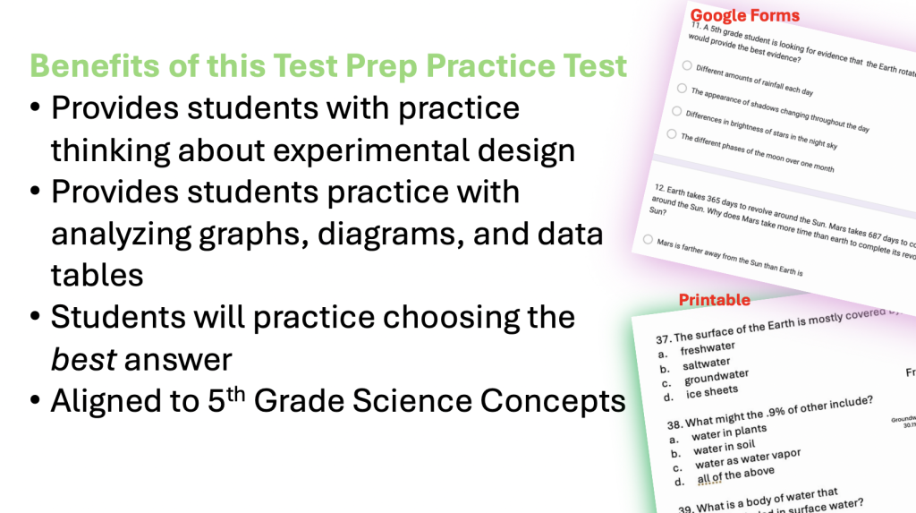 5th grade Science Test Prep and Science Practice Test Questions