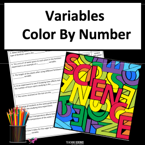 Color By Number Variables in Science Investigations & Experimental Design Review