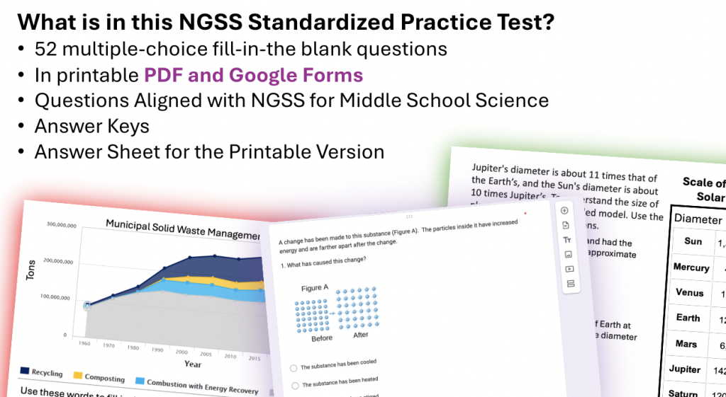 SciencePractice Test for Standardized Test Prep Middle School Science