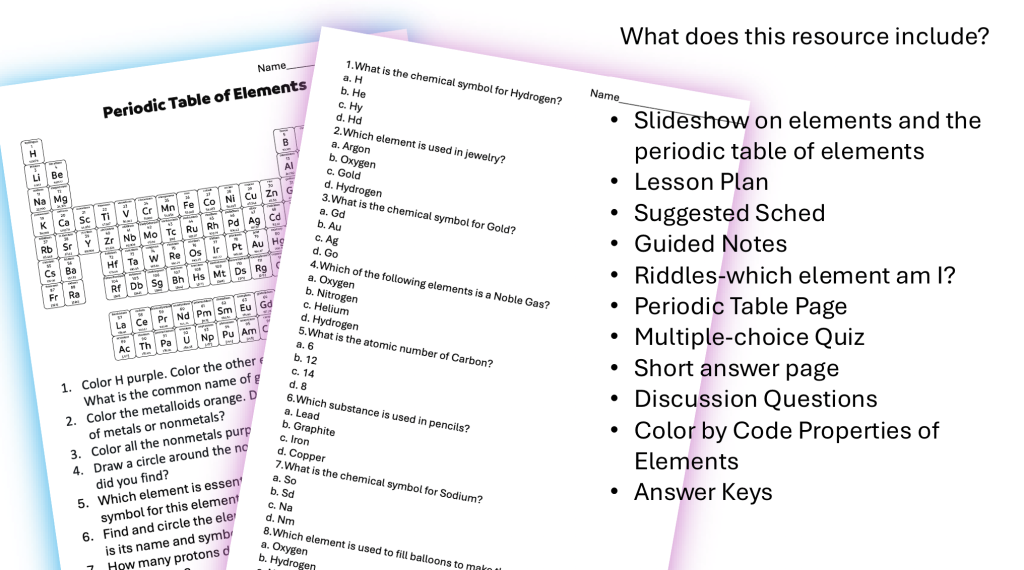 properties of elements