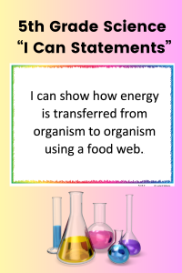 I Can Statements 5th grade science