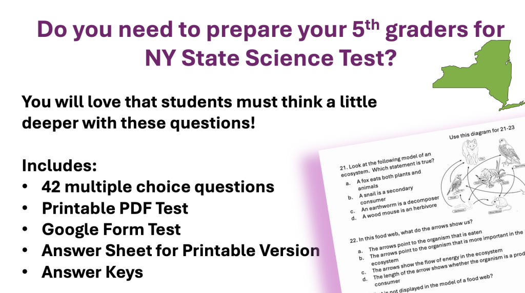 New York State Science Test Practice & 5th Grade Science Test Prep 5th Grade NY