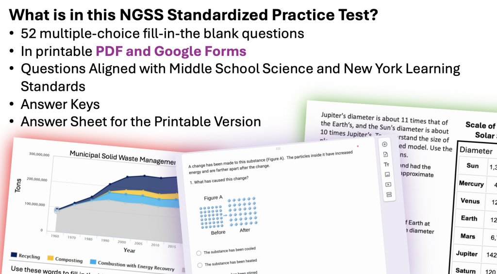 NY State Science Practice Test for 8th grade