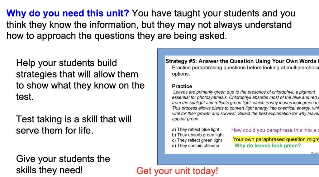 5th grade science test prep science reading