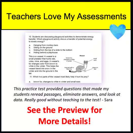 PSSA Prep 4th Grade PSSA Practice Test Pennsylvania 4th Grade Science Test Prep - Image 3