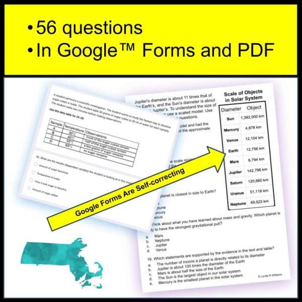 MCAS 8th Grade Practice Test 8th Grade Science Test Prep - Teaching ...