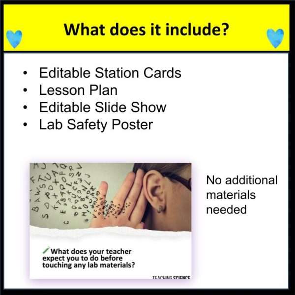 Back to School Lab Safety Scavenger Hunt & Science Safety Rules Slideshow Lab - Image 3