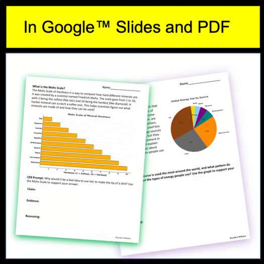CER Practice CER Science Activities Analyzing Graphs 4th grade CER Rubric - Image 2